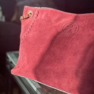 Tory Burch Marion Suede Tote Bag
